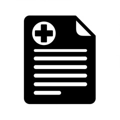 Fototapeta premium Medical report document icon isolated on white background
