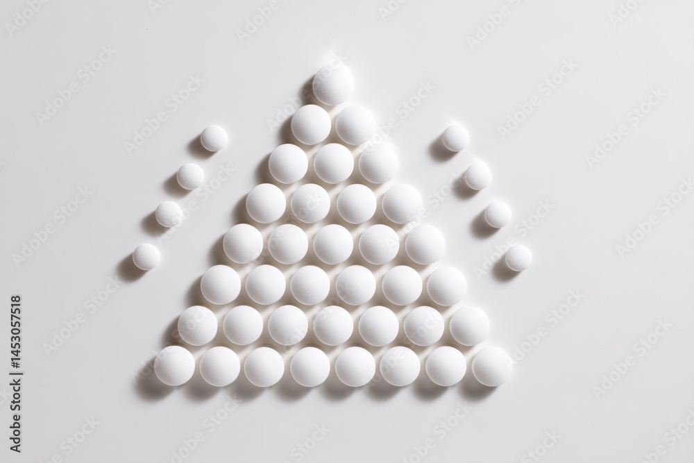 Leinwandbilder artistic arrangement of white pills forming a geometric pattern on a minimalist background generativ