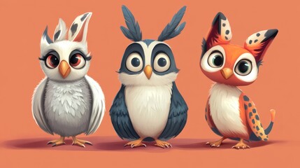 Fototapeta premium Cute animal digital art