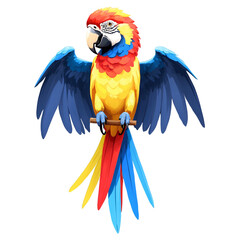 Obraz premium Colorful blue and yellow macaw with vibrant feathers, suitable for tropical and wildlife themed designs, birdwatching enthusiasts, and educational materials.