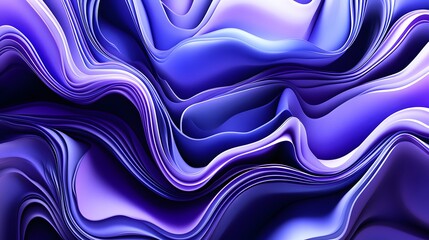 Obraz premium Abstract Purple Blue Wave Swirls: Fluid 3D Background
