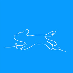 cute dog illustration ready. for wall decoration or as a background. Crayon outline drawing style. Hand drawn trendy Vector illustration.