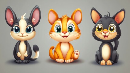 Fototapeta premium Cute cartoon animals (37)