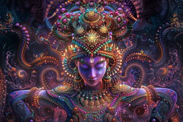 Fototapeta premium vibrant visuals showcases abstract and conceptual artworks, ranging from glowing surreal portraits to symbolic nature inspired compositions.