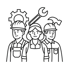 International labor day themed creative artwork vector illustration