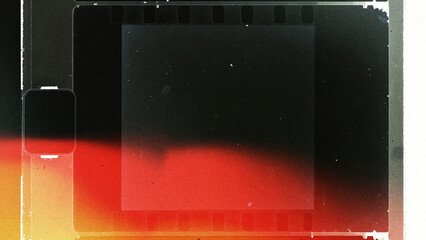 Vintage 8mm Film Frame Overlay with Grain and Light Leaks