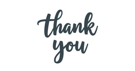 Thank you text background vector calligraphy script font. Thank you typography letter design banner handwritten logo.