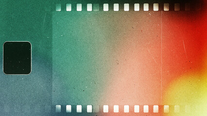 Vintage 8mm Film Frame Overlay with Grain and Light Leaks
