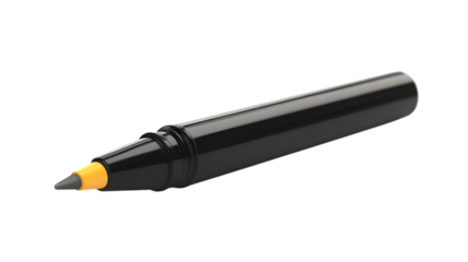 A sleek black marker with a yellow tip ideal for design and illustration projects