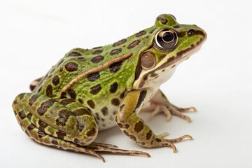 Fototapeta premium rio grande leopard frog isolated on white background
