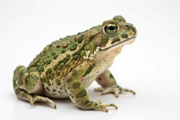 sonoran green toad isolated on white background