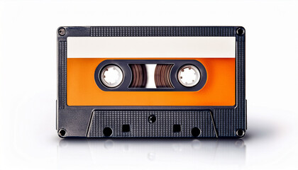 audio cassette isolated on white background