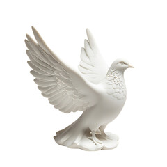 Obraz premium Sculpted Dove Figurine Symbolizing Peace Cap Isolated on Transparent Background