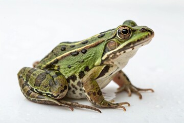 Obraz premium pool frog isolated on white background