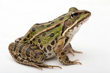  southern leopard frog isolate on white background