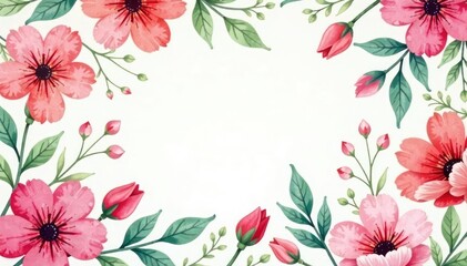 Delicate watercolor floral pattern, perfect for spring flyers , watercolor, soft, botanical