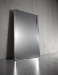 Mirror-like silver, subtle abrasions, sleek finish,  shiny,  element