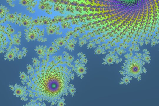 Colorful mandelbrot fractal generating psychedelic pattern