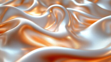Obraz premium Shiny smooth folds shimmer, soft, gentle light reflect