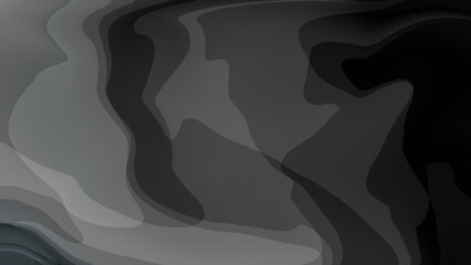 Abstract Gray and Black Flowing Background