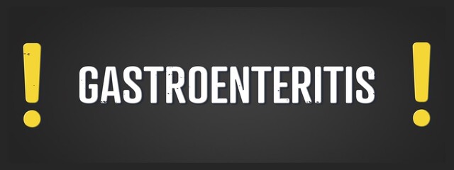 Fototapeta premium Gastroenteritis (gastroenteritis) - A blackboard illustration with white text.