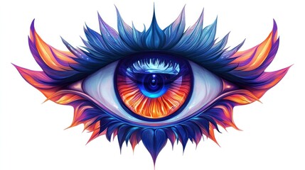 Surreal Cosmic Eye   Vibrant Abstract Digital of Celestial Psychedelic Visionary Art Exploring Themes of Consciousness Perception and Spiritual Transformation