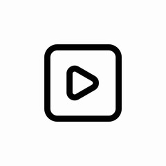 play button video audio start icon sign vector