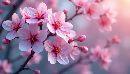 Obraz premium Delicate blossoms arranged in a tessellated hexagon pattern , surface, white