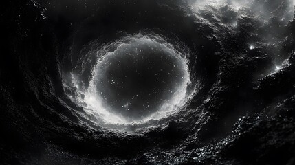 Dark Hole with Bright Center and Rough Edges