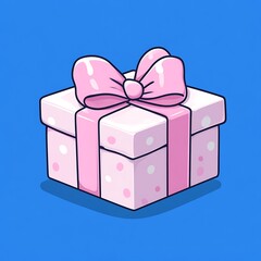 A Pretty Pink Gift Box Tied Beautifully With Ribbon Bow