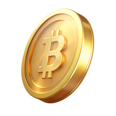 3D Bitcoin coin with sparkles