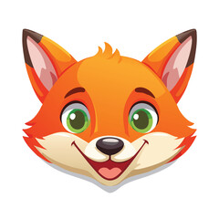Vector Fox Face with Smile – Clean Cartoon Look4