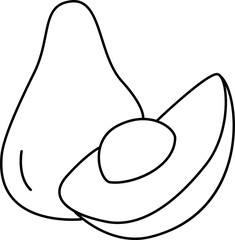 Avocado illustration.