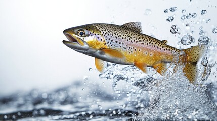 Fototapeta premium In clear water, fish that are vibrant chase bait while swimming underwater