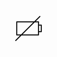 battery empty. horizontal icon sign vector