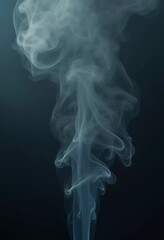 Delicate tendrils of smoke rise and twist in fluid motions, creating captivating forms against a muted backdrop. This visual speaks to the beauty of ephemeral moments. Generative AI