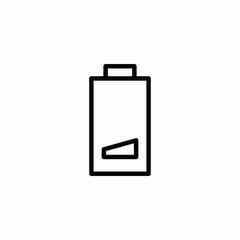 battery very low icon sign vector