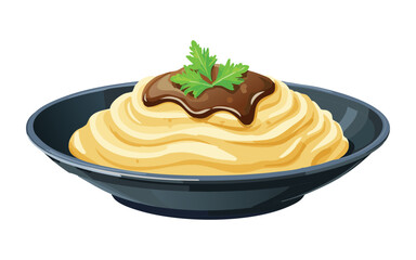 mashed potato - vector illustration