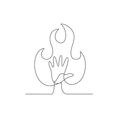 One continuous line design vector drawing illustration business concept of a Symbolizes the motivation and passion that drives business success. Suitable for your asset design and education.