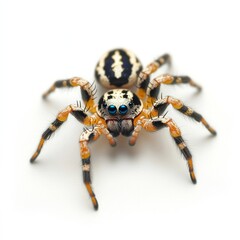 Detailed Macro Photograph of a Hairy Venomous Spider Creeping Through the Natural Environment  Exotic Arachnid Creature with Fangs and Multiple Eyes Lurking in the Wilderness