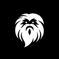 Monochrome Angry Yeti Head Logo