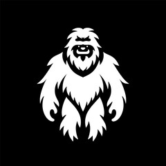 Cold Yeti Face Logo Vector