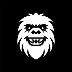 Flat Style Yeti Head Design