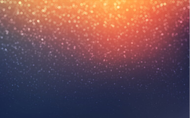 Warm golden bokeh light gradient background with soft glowing particles and dark blue transition for festive or elegant designs