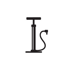 vintage bicycle pump isolated