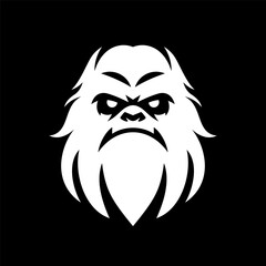 Cool Yeti Head Black Logo