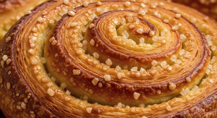 Fototapeta premium Spiral texture of danish pastry 