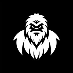 Vintage Yeti Face Logo Design