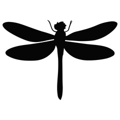black dragonfly silhouette