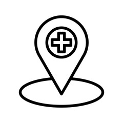 Obraz premium hospital map icon